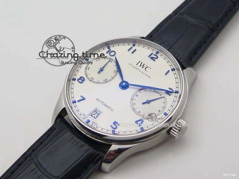 MIROTIME 0711 EasyCare Portuguese Real PR IW500705 ZF 1:1 Best Edition On Blue Leather Strap A52010 V 7310